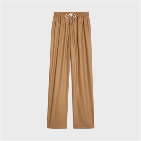 celine joggers women's|STRAIGHT JOGGING PANTS IN CASHMERE FLANNEL.